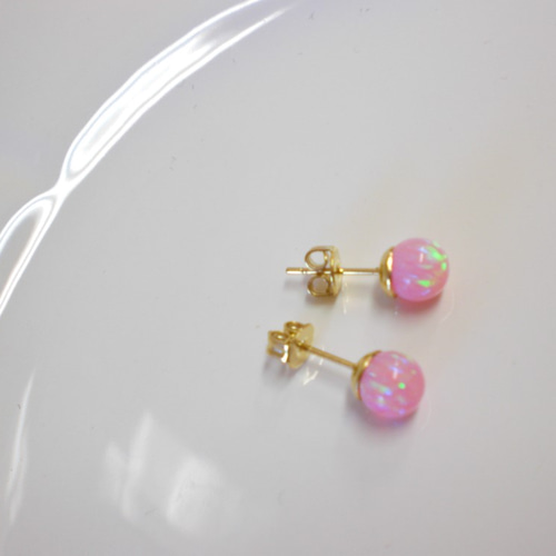 14Kgf 京都オパールピアス ♡全12色 ピアス(スタッド・一粒 14Kgf 京都オパールピアス ♡全12色 ピアス(スタッド・一粒