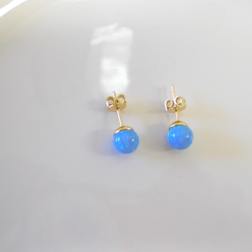 14Kgf 京都オパールピアス ♡全12色 ピアス(スタッド・一粒 14Kgf 京都オパールピアス ♡全12色 ピアス(スタッド・一粒