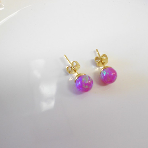 14Kgf 京都オパールピアス ♡全12色 ピアス(スタッド・一粒 14Kgf 京都オパールピアス ♡全12色 ピアス(スタッド・一粒