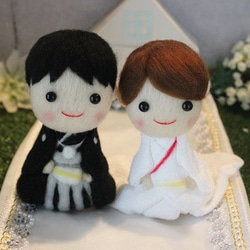 受注製作【結婚祝いにおススメ】白無垢ケース入りウェディングドール 4枚目の画像