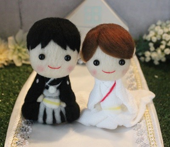 受注製作【結婚祝いにおススメ】白無垢ケース入りウェディングドール 4枚目の画像