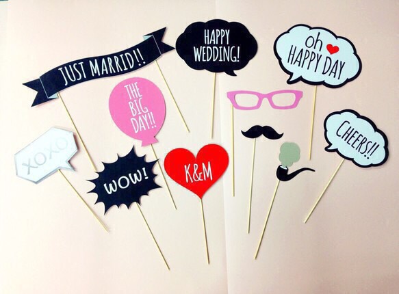 結婚式♡フォトプロップス12本セット(*ˊ˘ˋ*)。♪:*° watercolorウェディングフォトプロップス12本セット☆結婚式
