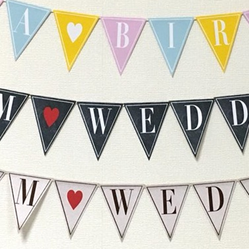 オリジナル☆ガーランド【お好きな文字入れ】 その他ペーパーアイテム