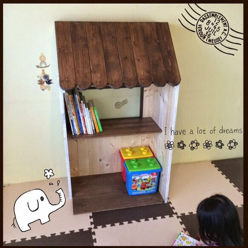 ハンドメイド　飾り棚　アンティーク風　おままごと　シャビー フランスから届いたおしゃれな棚、シャビーシックな白いアンティーク その他