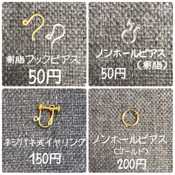 2セット限定：アクリルウッドのピアス 5枚目の画像