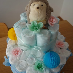 Diaper cake オムツケーキ・Lサイズ 2枚目の画像