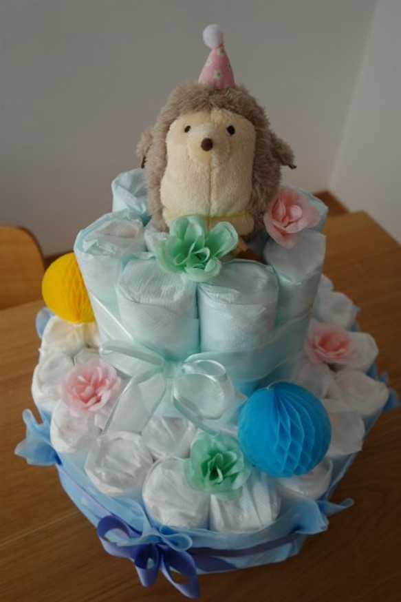 Diaper cake オムツケーキ・Lサイズ 2枚目の画像