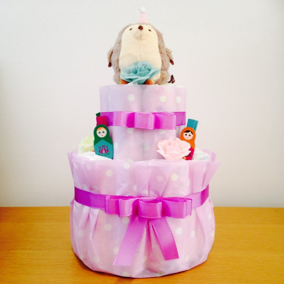 Diaper cake オムツケーキ・ユニセックス 1枚目の画像