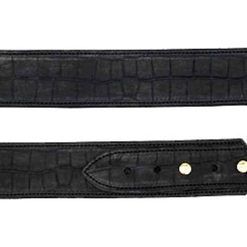 受注製品]クロコダイル(型押し)ギターストラップ その他アクセサリー