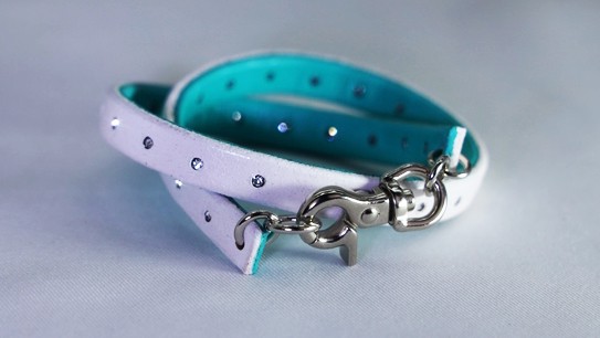 レディス二重バングル(ターコイス・パールホワイト)