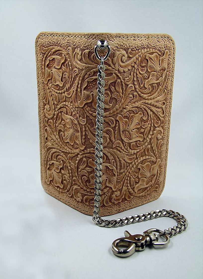 [受注製品]バイカーウォレット(フルナチュラルカービング)