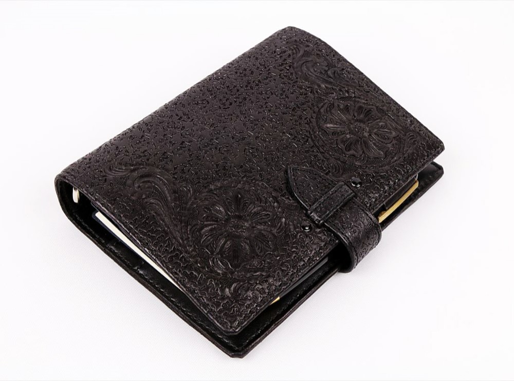 システム手帳(バイブルサイズ)フルブラック