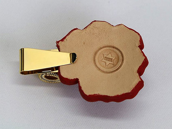 [受注製作]ペンクリップ(バラ・ゴールド) 2枚目の画像