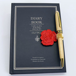 [受注製作]ペンクリップ(バラ・ゴールド) 3枚目の画像