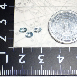 アクアマリン（4×3mm・計0.5ct）３個セット 4枚目の画像