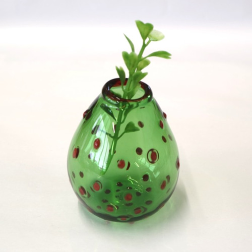 ガラス作家 花器 花瓶 ポット一輪挿し 楽天市場】古木手吹 ガラス ウォーターホール 花瓶 一輪挿し