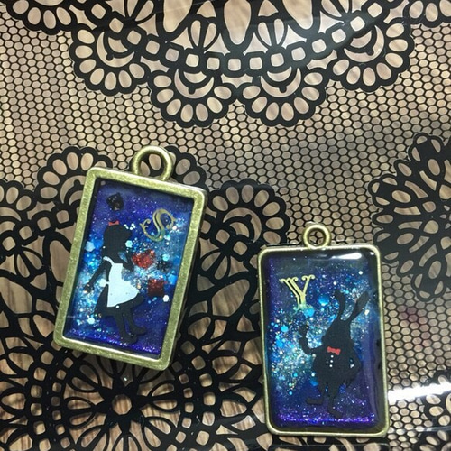 宇宙塗り♡レジン♡ストラップ♡イニシャル♡オーダーメイド その他 