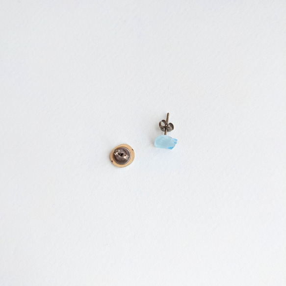 海獺 x 貝殼手繪塑膠瀏海耳環 第3張的照片