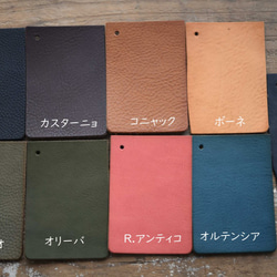 flap card case  グレーワックス　革　 5枚目の画像