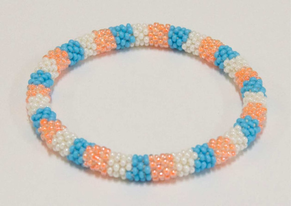 ネパール ビーズのブレスレット（6） フェアトレード（ネパール震災