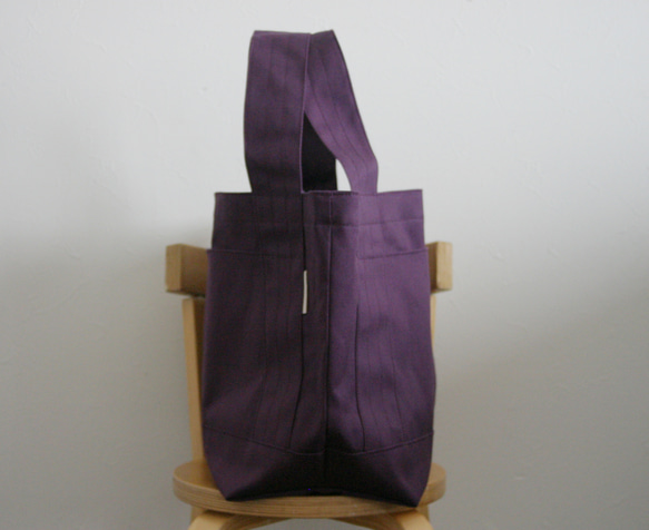 【再販】帆布　いつものトート　(color : purple ) 3枚目の画像
