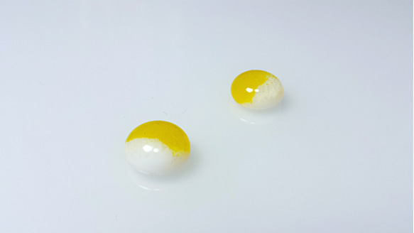 ガラスピアス-レモンミルク- 2枚目の画像