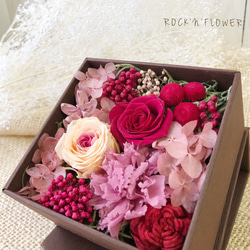 cherry pink flower mini  box 1枚目の画像