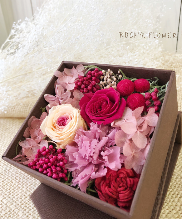 cherry pink flower mini  box 1枚目の画像