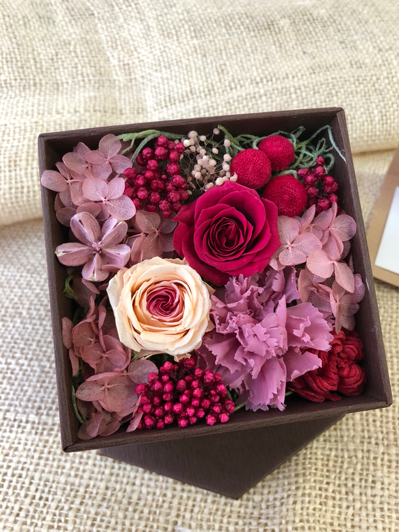 cherry pink flower mini  box 2枚目の画像
