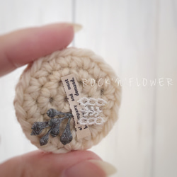 まんまる knit flower ポニーフック 1枚目の画像