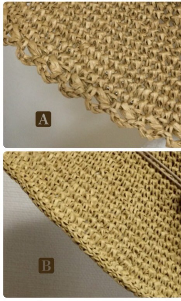 ラフィア風糸の夏帽子①　XSサイズ 4枚目の画像