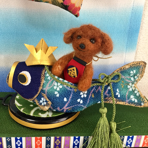 YMY様 こどもの日 五月人形 羊毛フェルト 犬 羊毛フェルト