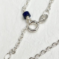 送料無料・ラピスラズリフェザーリング ネックレス（lapis lazuli Feather ring necklace） 3枚目の画像