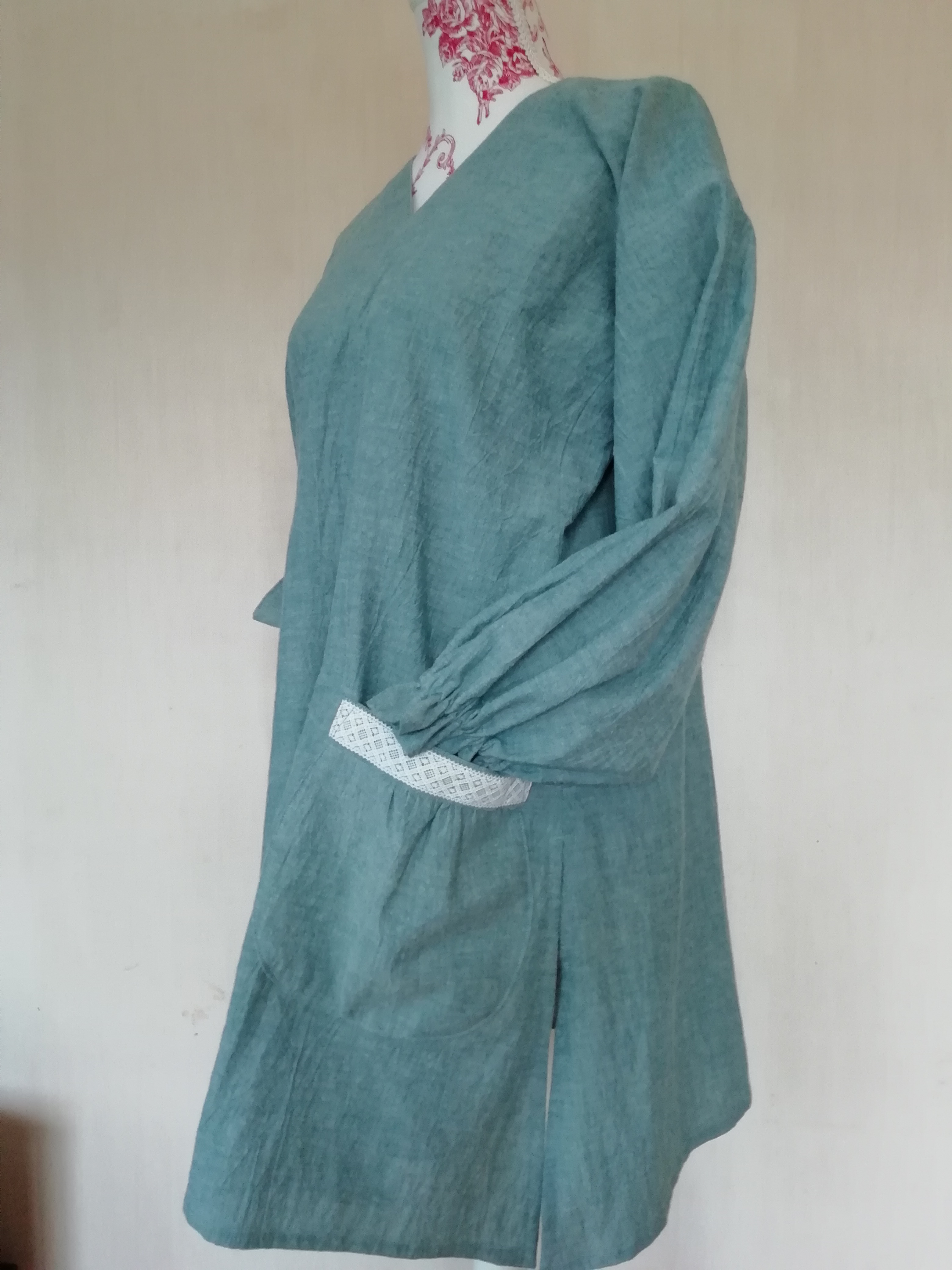 ＜おうち時間を楽しく＞ふんわりsamue アンティークグリーン