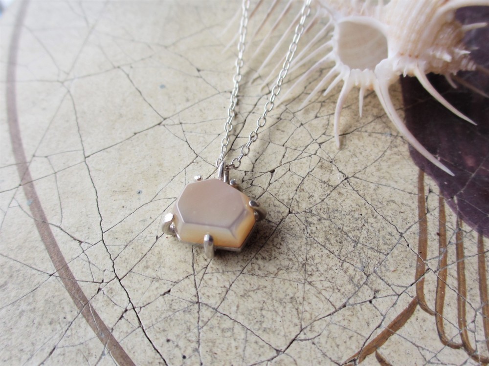 タカセ貝　シルバーネックレス