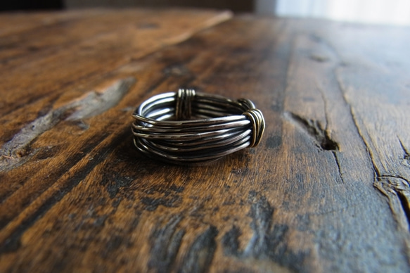 Silver/K18 wire ring 1枚目の画像