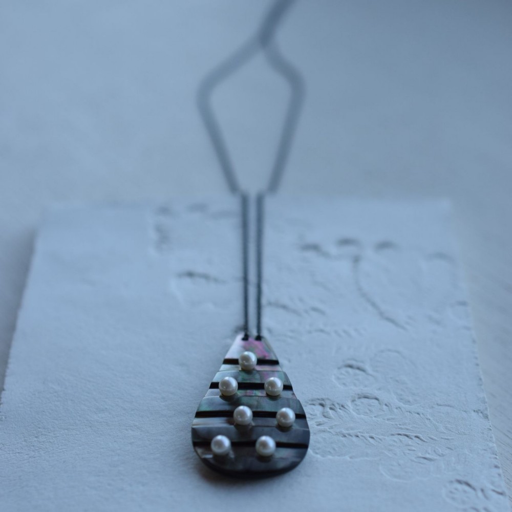 Ladder-Shizuku MOP&Pearl ネックレス