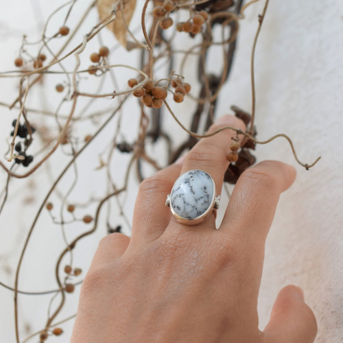 デンドリティックオパール　リング　指輪 絵画のようなデンドリティックオパール リング | enhance jewelry