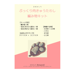 編み物キット☆ぷっくり肉きゅう たわし 7枚目の画像