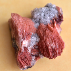 ピンクバライト・イン・クォーツ　Pompadour　モロッコ産　50.9g/鉱物・結晶原石 7枚目の画像