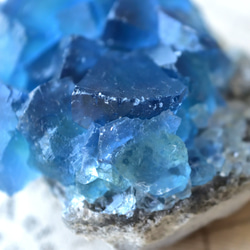 フローライト（蛍石） Sweet Blue　中国・福建省産　120g/ 鉱物・結晶原石 8枚目の画像