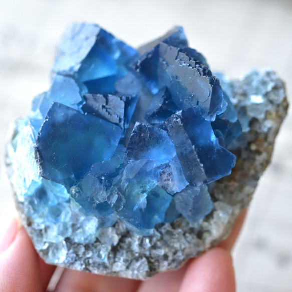 フローライト（蛍石） Sweet Blue　中国・福建省産　120g/ 鉱物・結晶原石 9枚目の画像