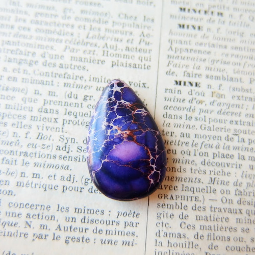 シーセディメントジャスパー 紫の海 g 23mm/ ルース・カボション