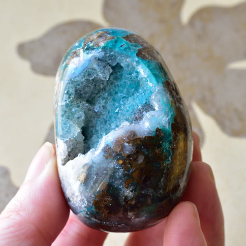 ジェムシリカ・ビッグタンブル ドゥルージー ペルー産 132g/鉱物