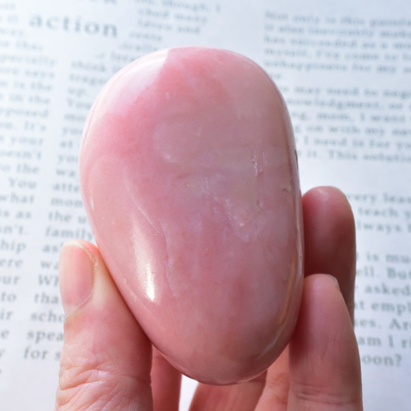 ピンクオパール　パリゴルスカイト　ビッグタンブル　愛の石　ペルー産　120g/ ポリッシュ・ヒーリング 5枚目の画像