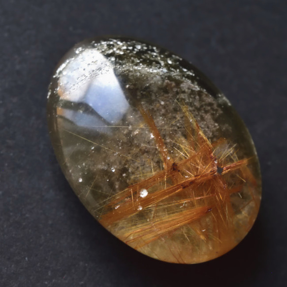 ガーデンルチルクォーツ　庭園水晶 　太陽ルチル　十字架　ブラジル産　30.5cts./ ルース・カボション 9枚目の画像