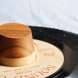 7インチレコード用木製アダプター 1枚目の画像