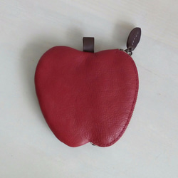 リンゴのコインケース(赤) 1枚目の画像