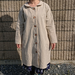 リネンキバタ春コート(Ｓサイズ) 4枚目の画像