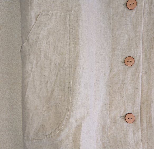 リネンキバタ春コート(Ｓサイズ) 5枚目の画像